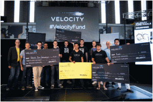 Fig 1: Winners of the Velocity Fund $25,000 prizes and $10,000 hardware prize. 