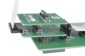 Figure 2: SMT miniature connectors provide high contact density and are available in multiple stacking heights.