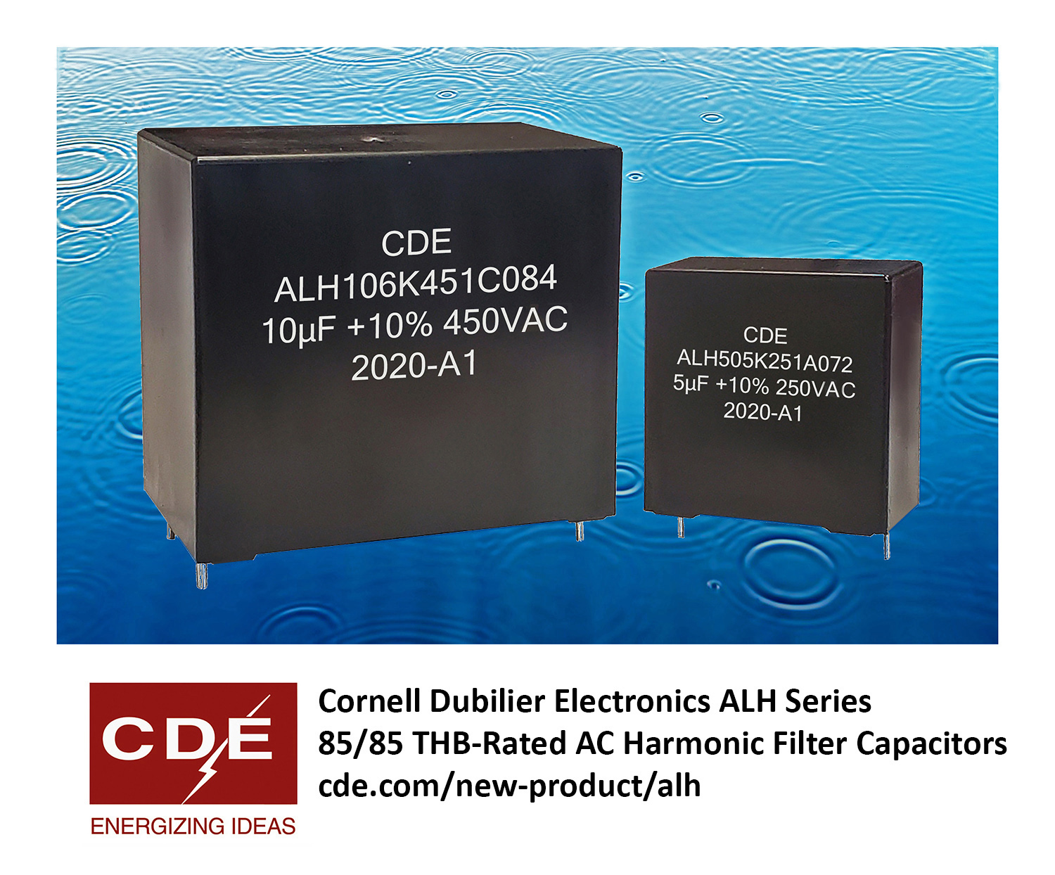 Cornell Dubilier ALH Series 85-85 THB Rated AC Filter Capacitor